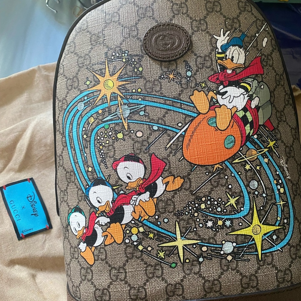 LIMITED EDITION Authentic NWT in box Gucci Disney Collab Donald Rocket Backpack